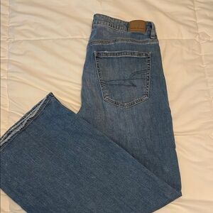 American Eagle super high rise baggy wide leg Jeans
